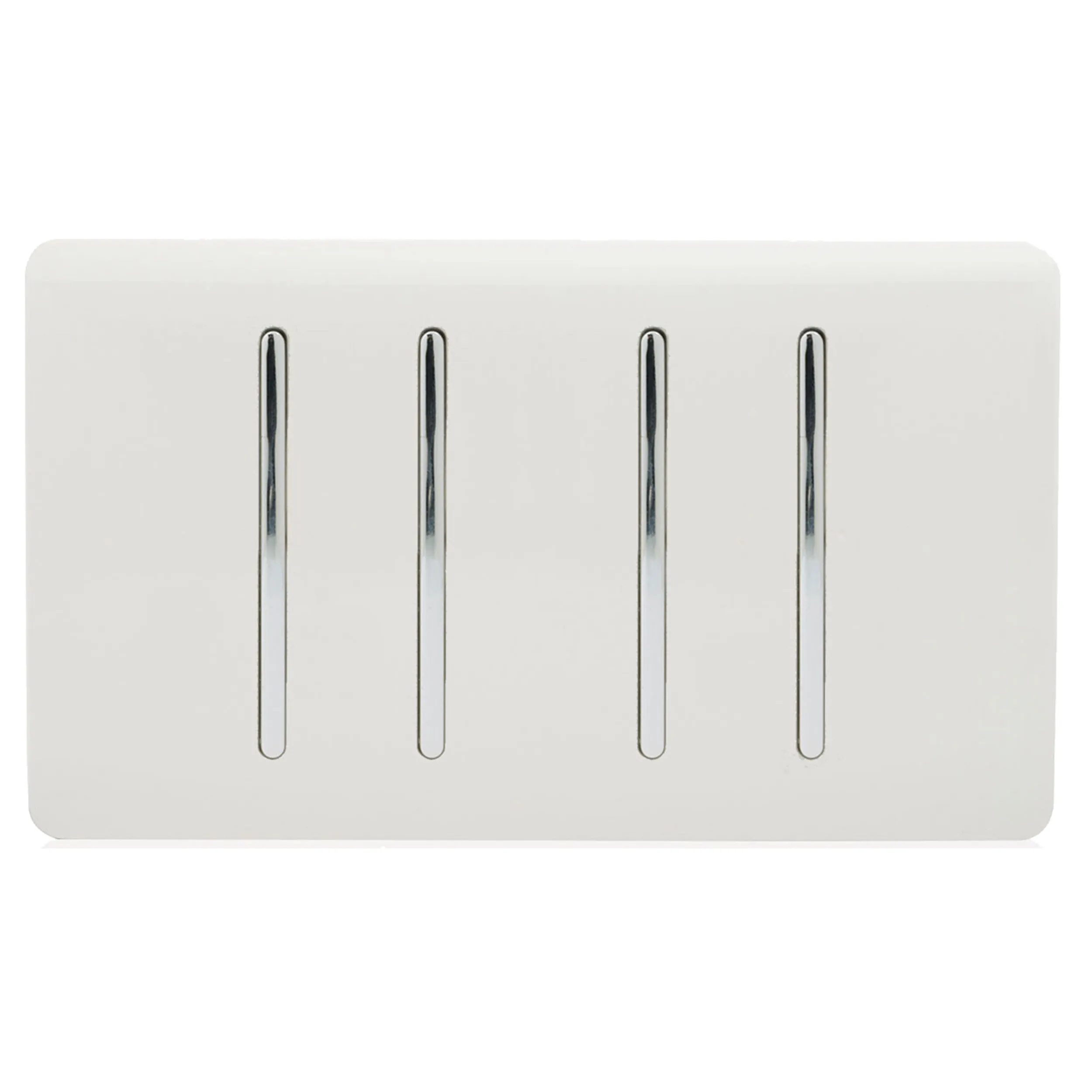 ART-SS44WH  4 Gang 2 Way 10 Amp Rocker Twin Plate Ice White